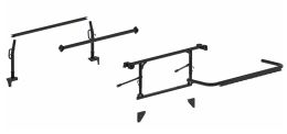 The Pro Rack Leg & Crossbar Kit - Service Bodies, Black