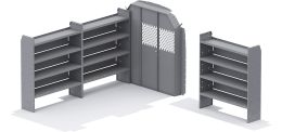 Base 60" H Shelves - Transit 148" WB Mid Roof