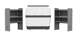 Commercial 43" H Shelves Wire Partition - Transit Connect